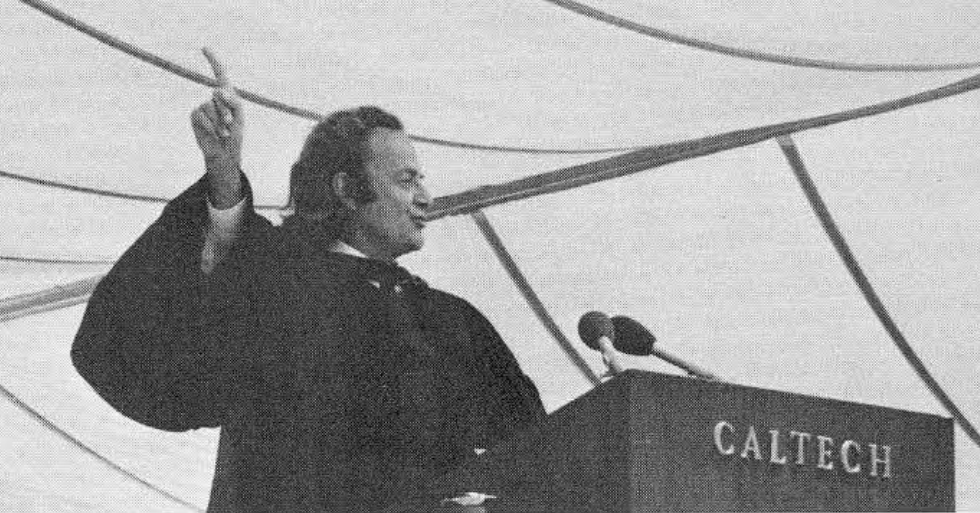 Prof. Richard Feynman addressing Caltech graduates, 1974