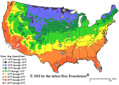 U.S. climate / hardiness zone chart